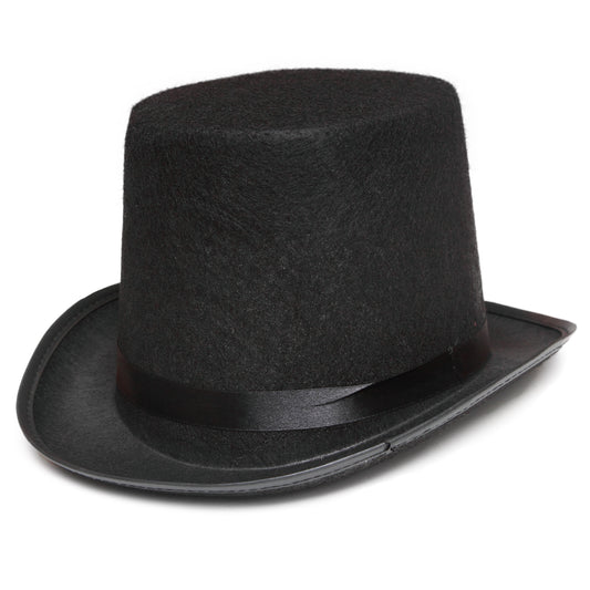 Adult Black Bowler Hat with Velour Finish - Classic Victorian Chaplin Hat for Men & Women, Steampunk Cosplay, Magician, Halloween, and Fancy Dress Accessories