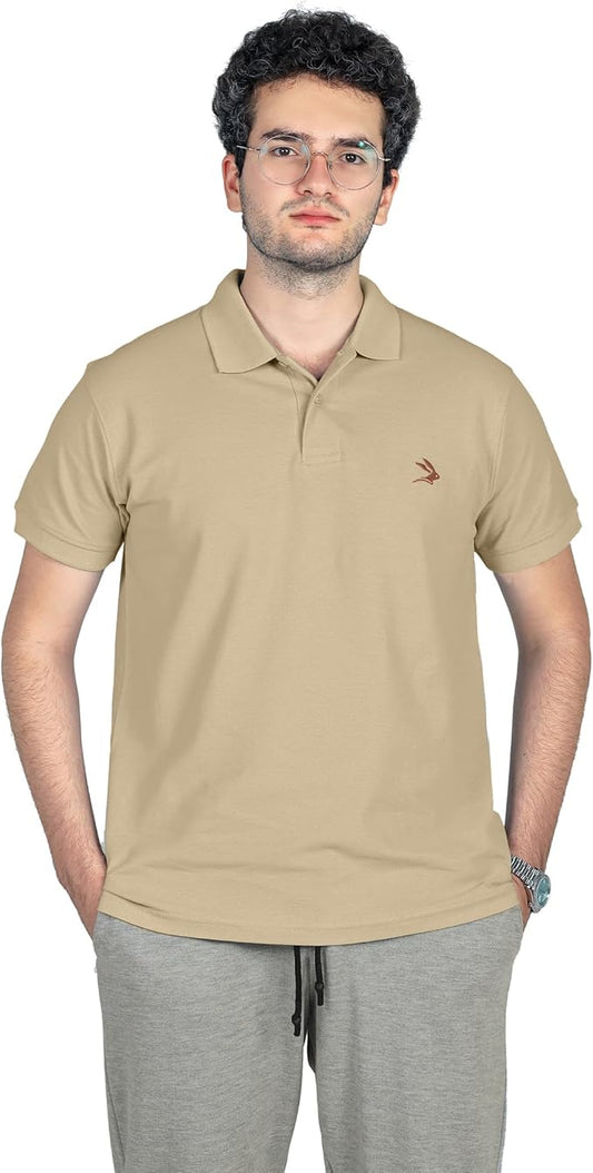 LEPUS Mens Adult Combed Cotton Polo Shirts