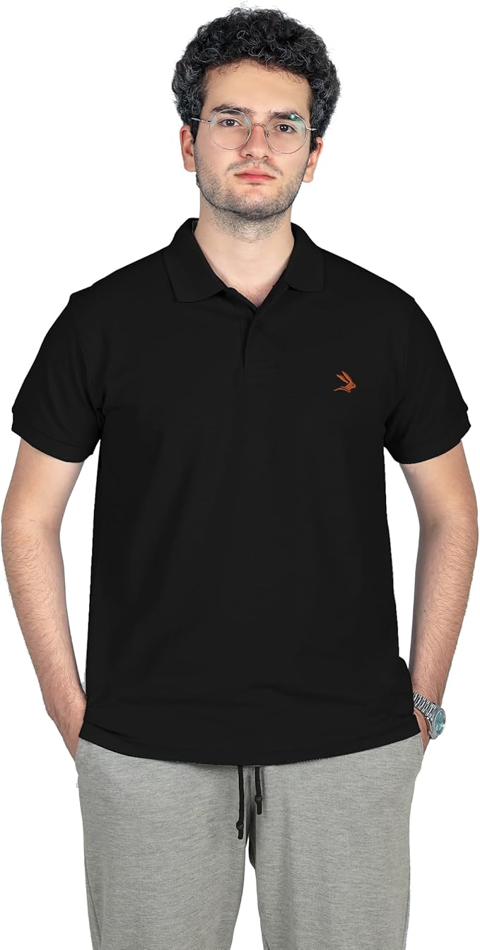 LEPUS Mens Adult Combed Cotton Polo Shirts