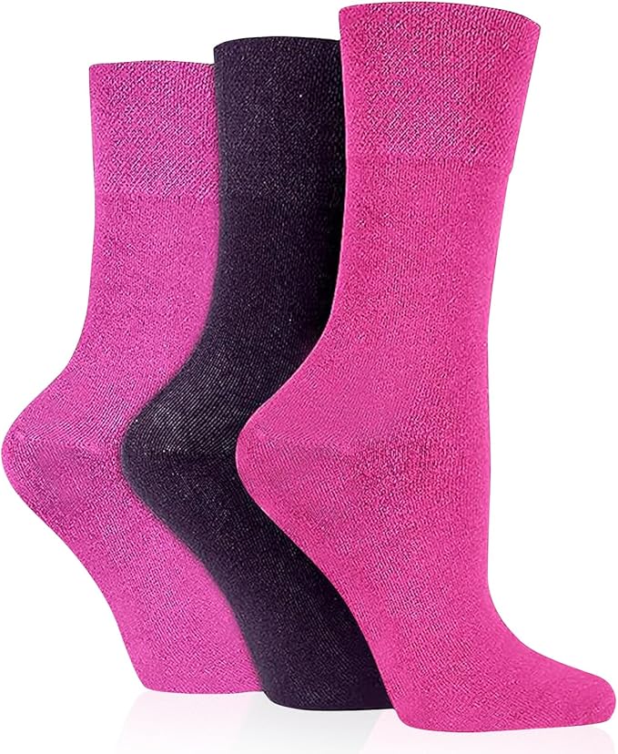 3 Pairs Diabetic Socks for women UK 4-8 | Compression Socks