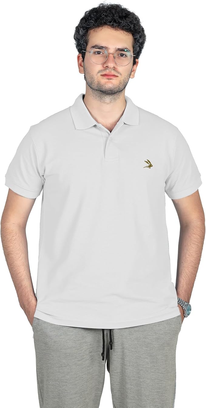 LEPUS Mens Adult Combed Cotton Polo Shirts