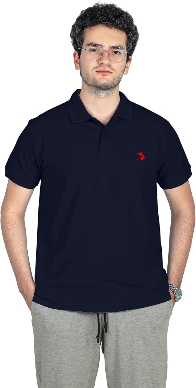 LEPUS Mens Adult Combed Cotton Polo Shirts
