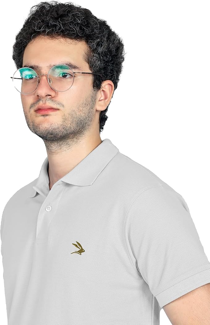 LEPUS Mens Adult Combed Cotton Polo Shirts