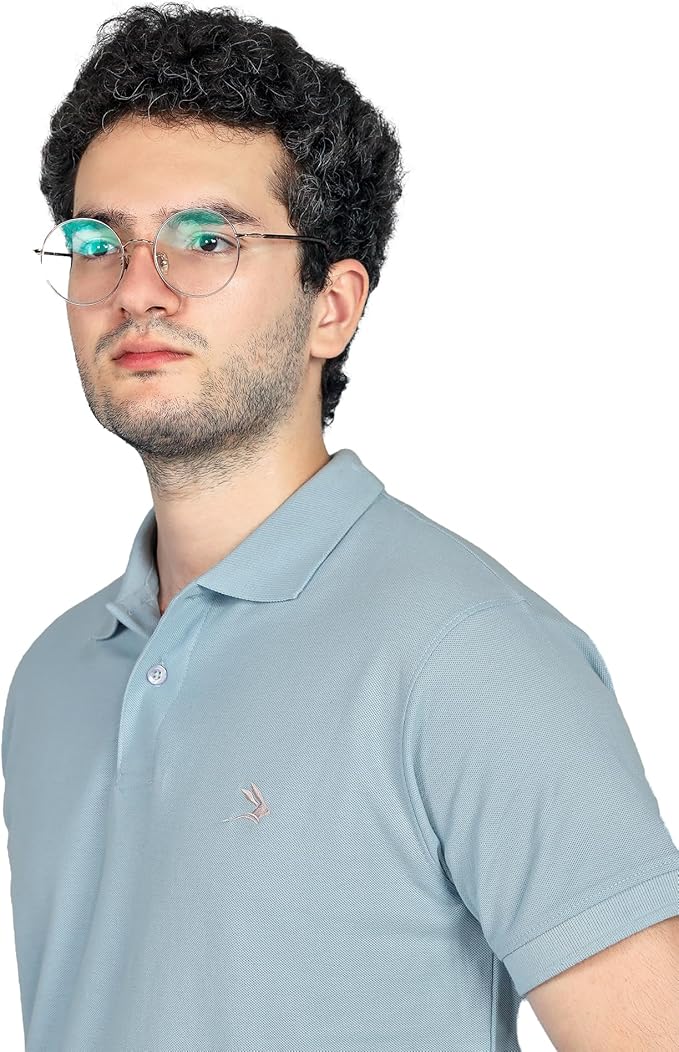 LEPUS Mens Adult Combed Cotton Polo Shirts