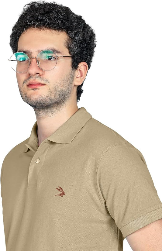 LEPUS Mens Adult Combed Cotton Polo Shirts