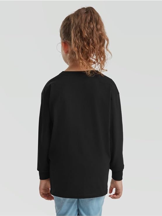 Kids Long Sleeve Cotton T-Shirt – Plain Round Neck Tee for School & Everyday Wear (Age 3–15)