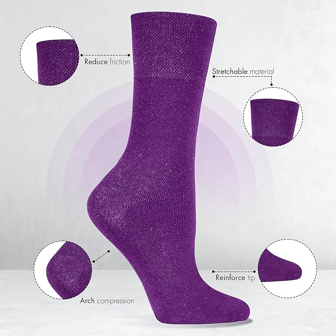 3 Pairs Diabetic Socks for women UK 4-8 | Compression Socks