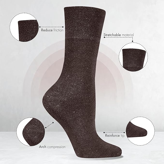 3 Pairs Diabetic Socks for women UK 4-8 | Compression Socks