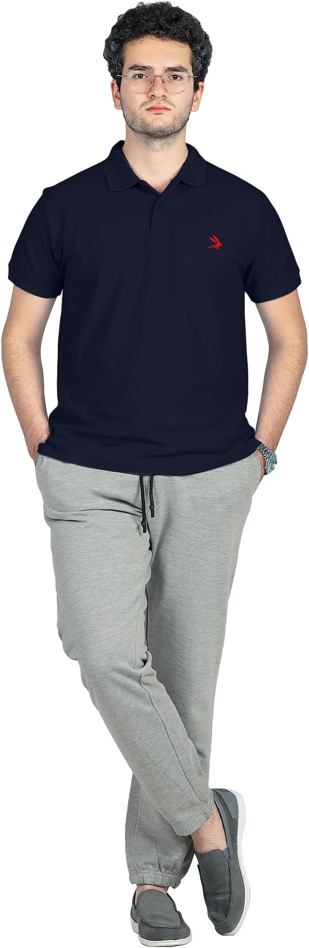 LEPUS Mens Adult Combed Cotton Polo Shirts