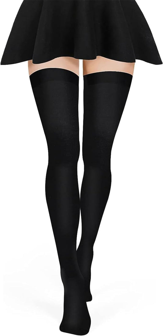 Women’s Extra Long Thigh High Cotton Socks – Over Knee Boot Stockings