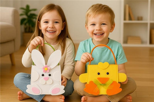 2-Pack Bunny & Chick Felt Bags