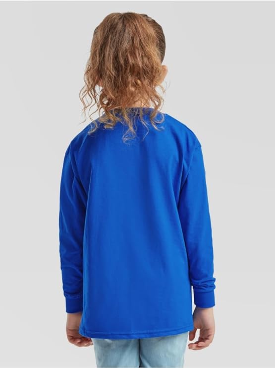Kids Long Sleeve Cotton T-Shirt – Plain Round Neck Tee for School & Everyday Wear (Age 3–15)