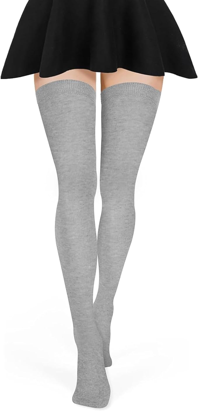 Women’s Extra Long Thigh High Cotton Socks – Over Knee Boot Stockings