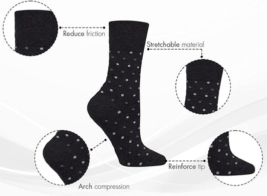 3 Pairs Ladies Honey Comb Lose Top Socks UK 4-8