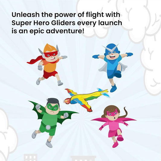 24 Pcs Superhero Foam Gliders – Fun Party Bag Fillers & Toys for Kids