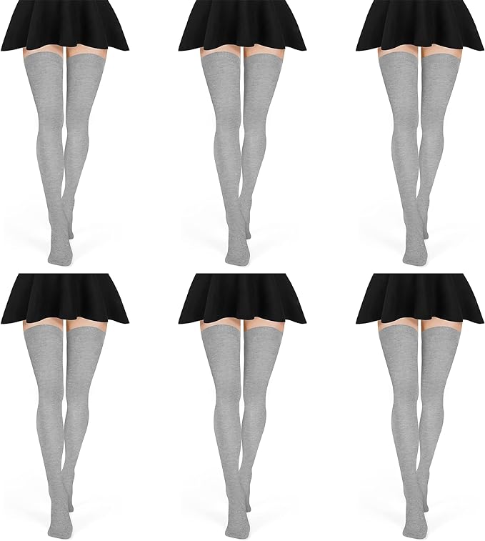 Women’s Extra Long Thigh High Cotton Socks – Over Knee Boot Stockings