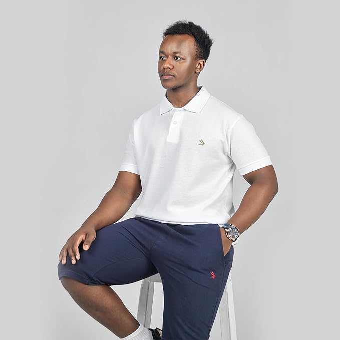 LEPUS Mens Adult Combed Cotton Polo Shirts