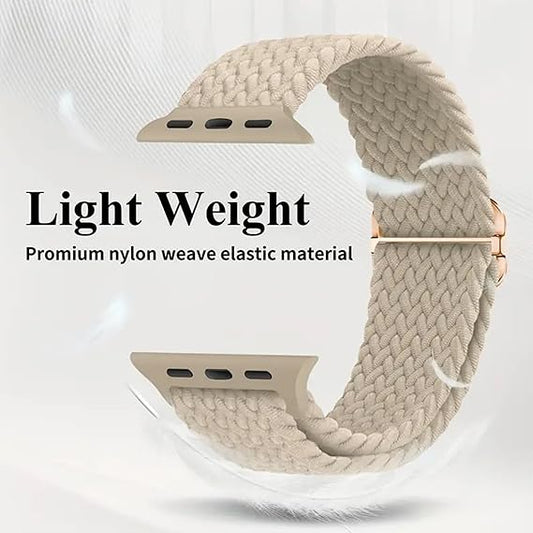 4-Pack Braided Solo Loop Straps for Apple Watch – Unisex Stretch Bands