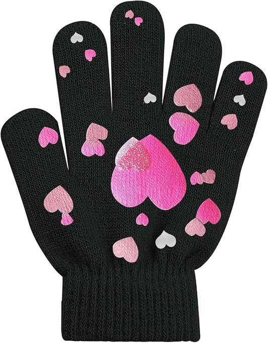 Kids Winter Magic Gloves – Warm Stretch Knit Full Finger Gripper Gloves