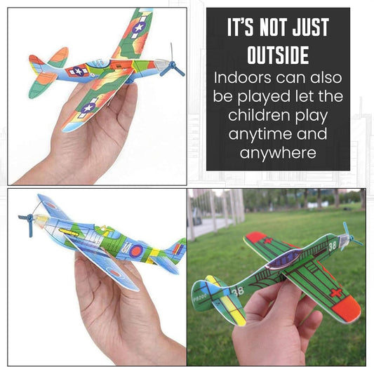 HiFEN® 24 Pack Jet Fighter Plane Gliders (20cm) – Assorted Designs Kids Party Toys & Bag Fillers