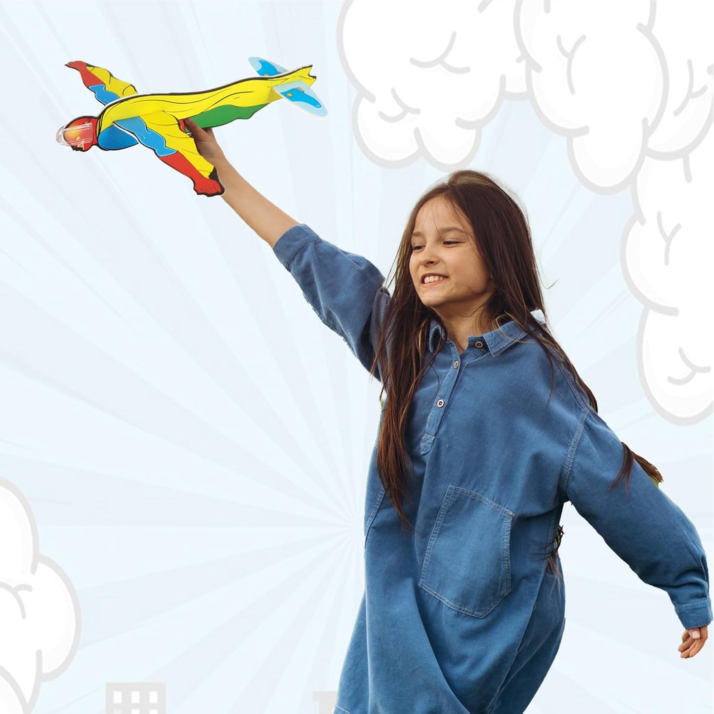 24 Pcs Superhero Foam Gliders – Fun Party Bag Fillers & Toys for Kids
