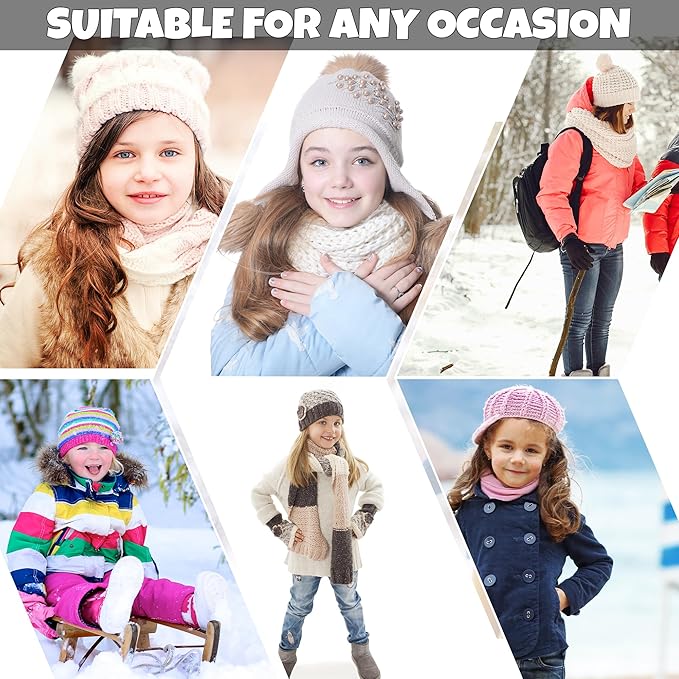 3 Pairs Girls Thermal Winter Socks – Warm Thick Cozy Cold Weather Socks (UK 4–6)
