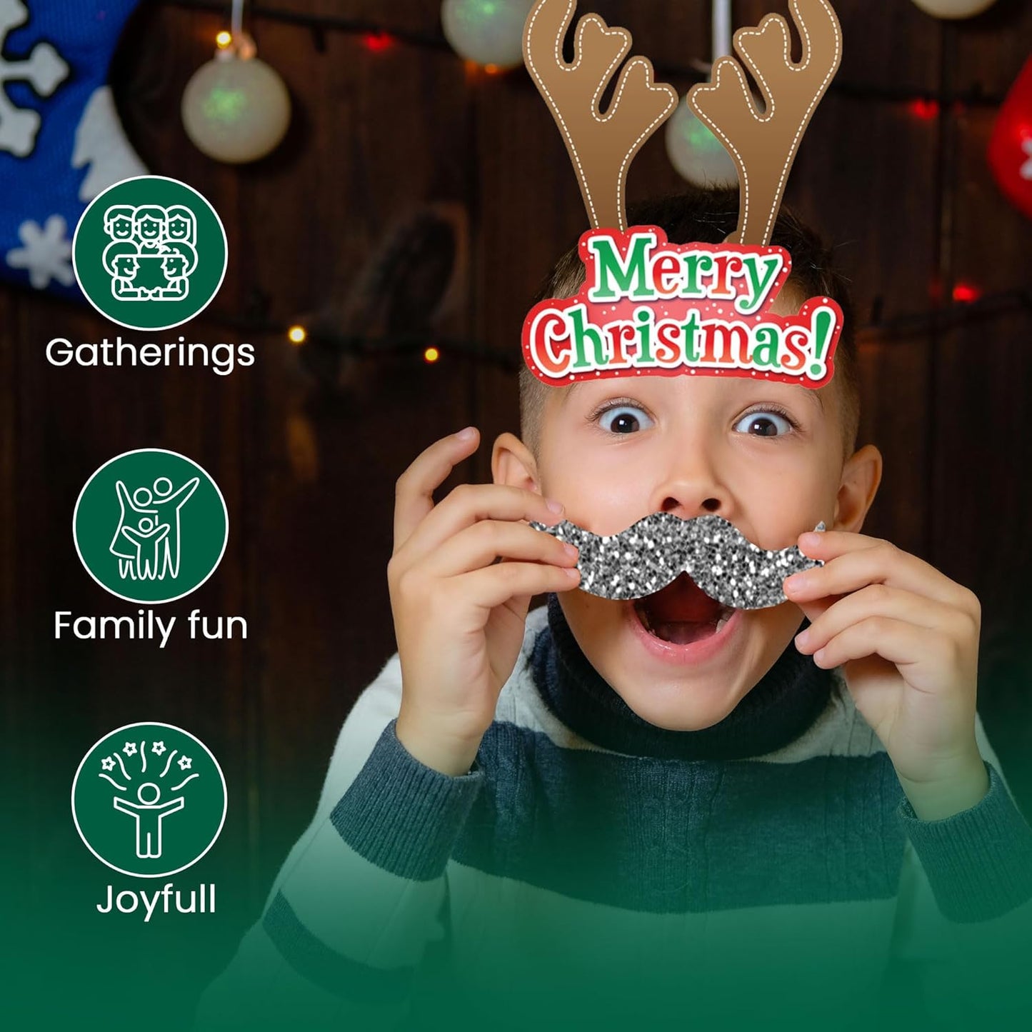 20pcs Christmas Party Photo Booth Props – Festive Holiday Kit