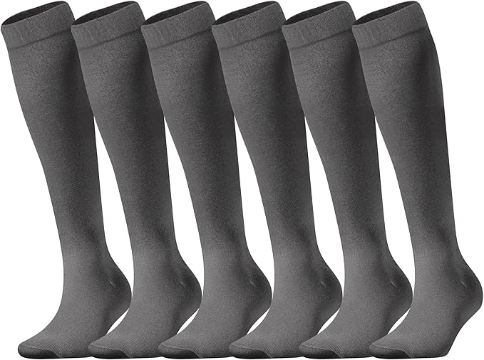 6 Pair Girls Knee High Socks UK 4-6