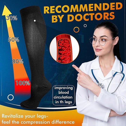 Compression Socks - 1 Pair Knee High Compression Socks