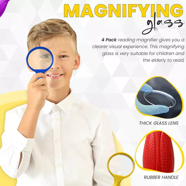 Pack of 4 Magnifier Glass