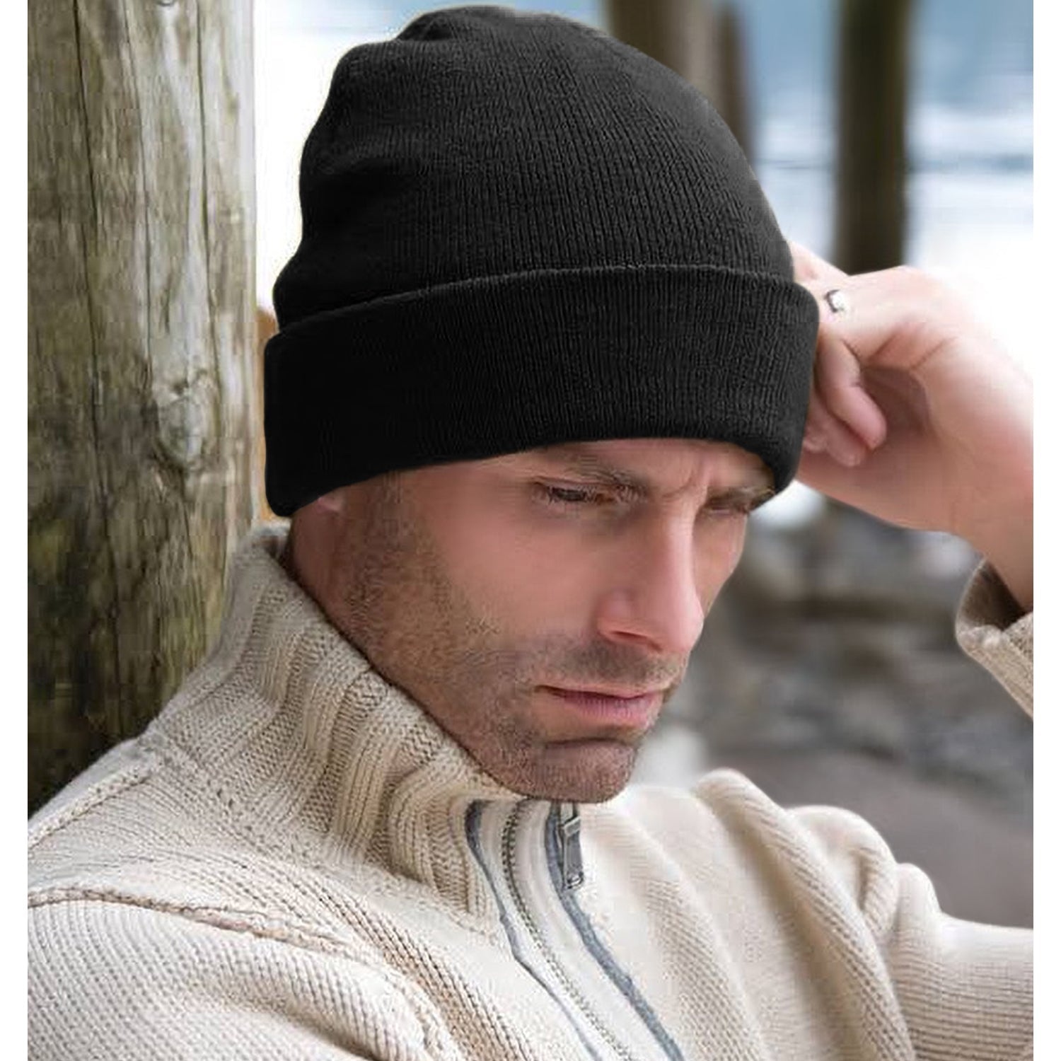 Mens Plain Thinsulate Thermal Winter Hat from HiFEN® - Just $4.99! Shop now at HiFEN