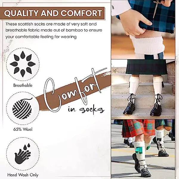 Mens Traditional Scottish Socks UK 6-11 from HiFEN® - Just $12.99! Shop now at HiFEN