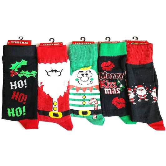 6 Pairs Christmas Socks – Festive Novelty Socks for Men & Women