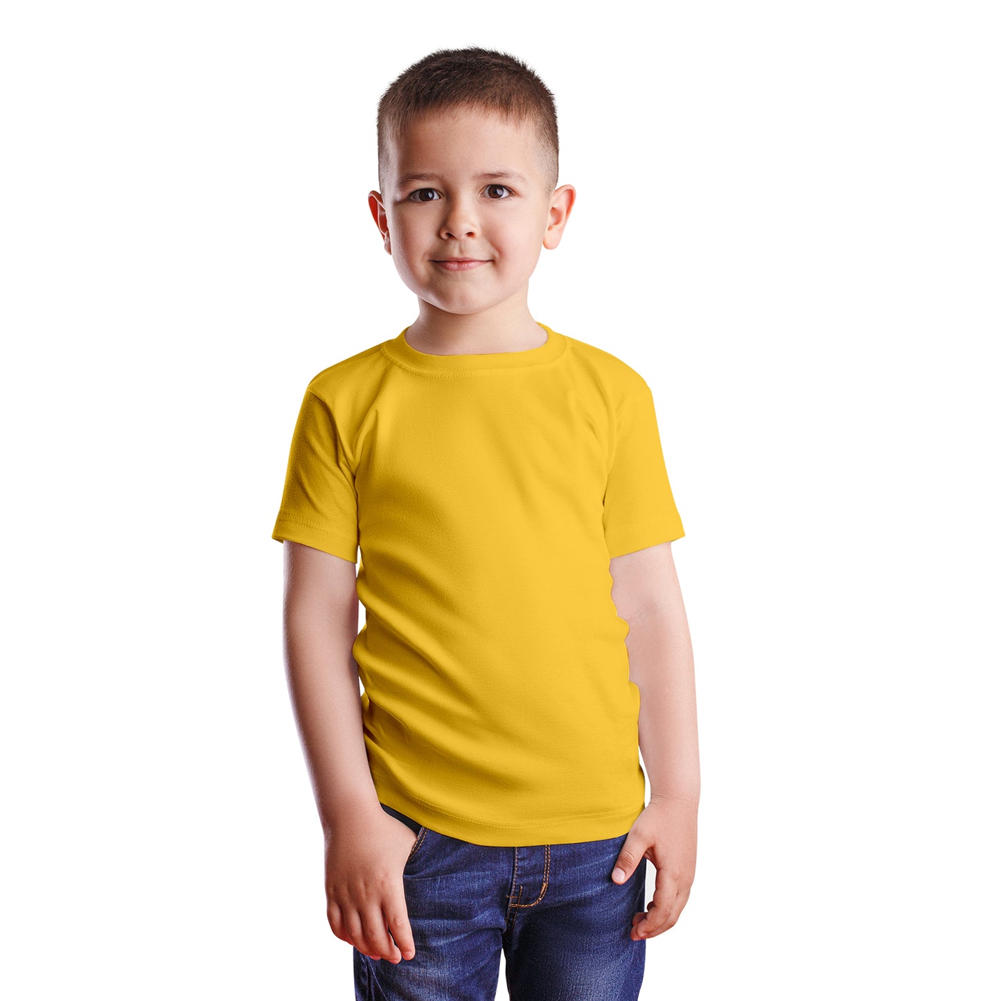3 Pack Kids Crew Neck Short Sleeve T Shirts Cotton Rich Plain Valueweight Top 3 to 15 Years