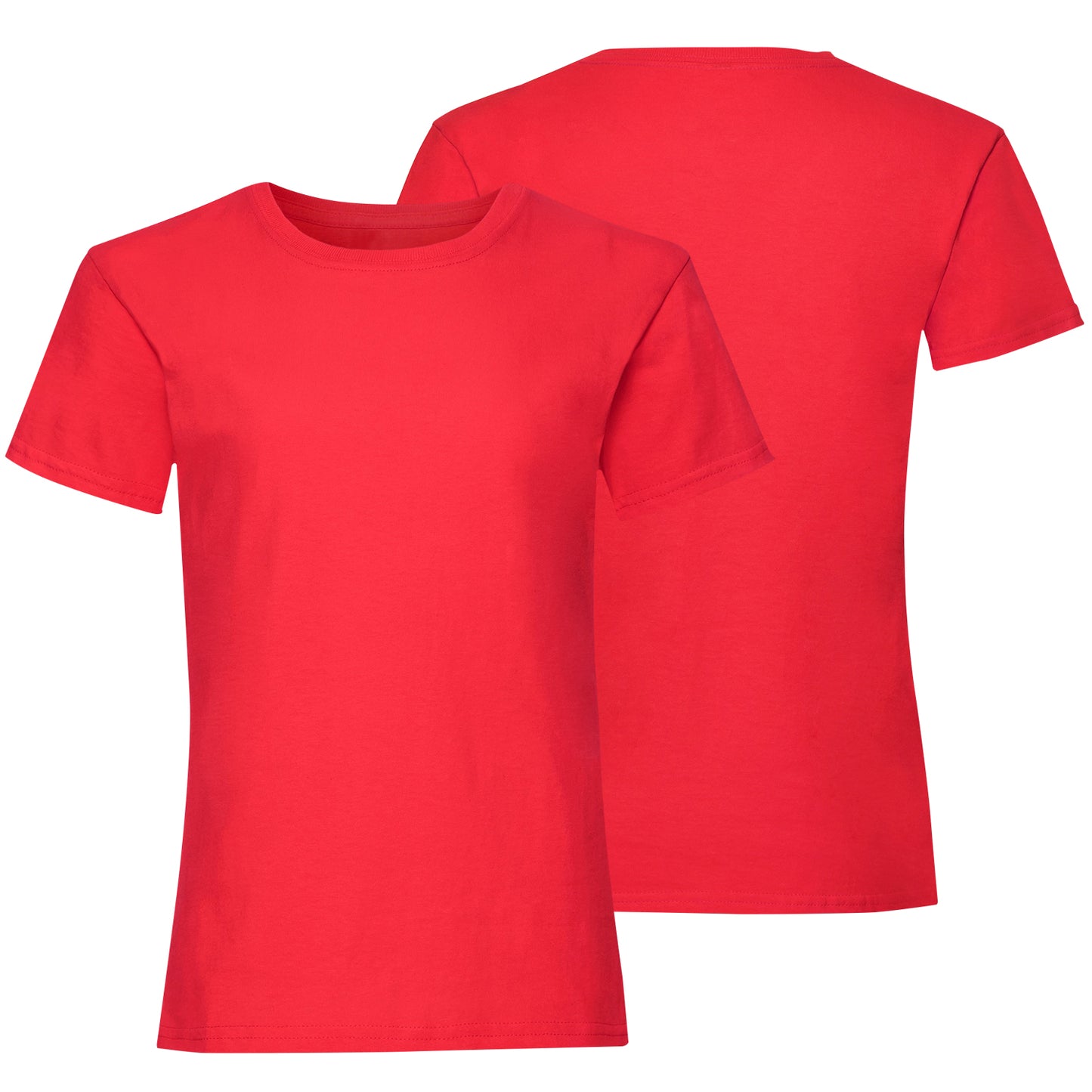 3 Pack Kids Crew Neck Short Sleeve T Shirts Cotton Rich Plain Valueweight Top 3 to 15 Years