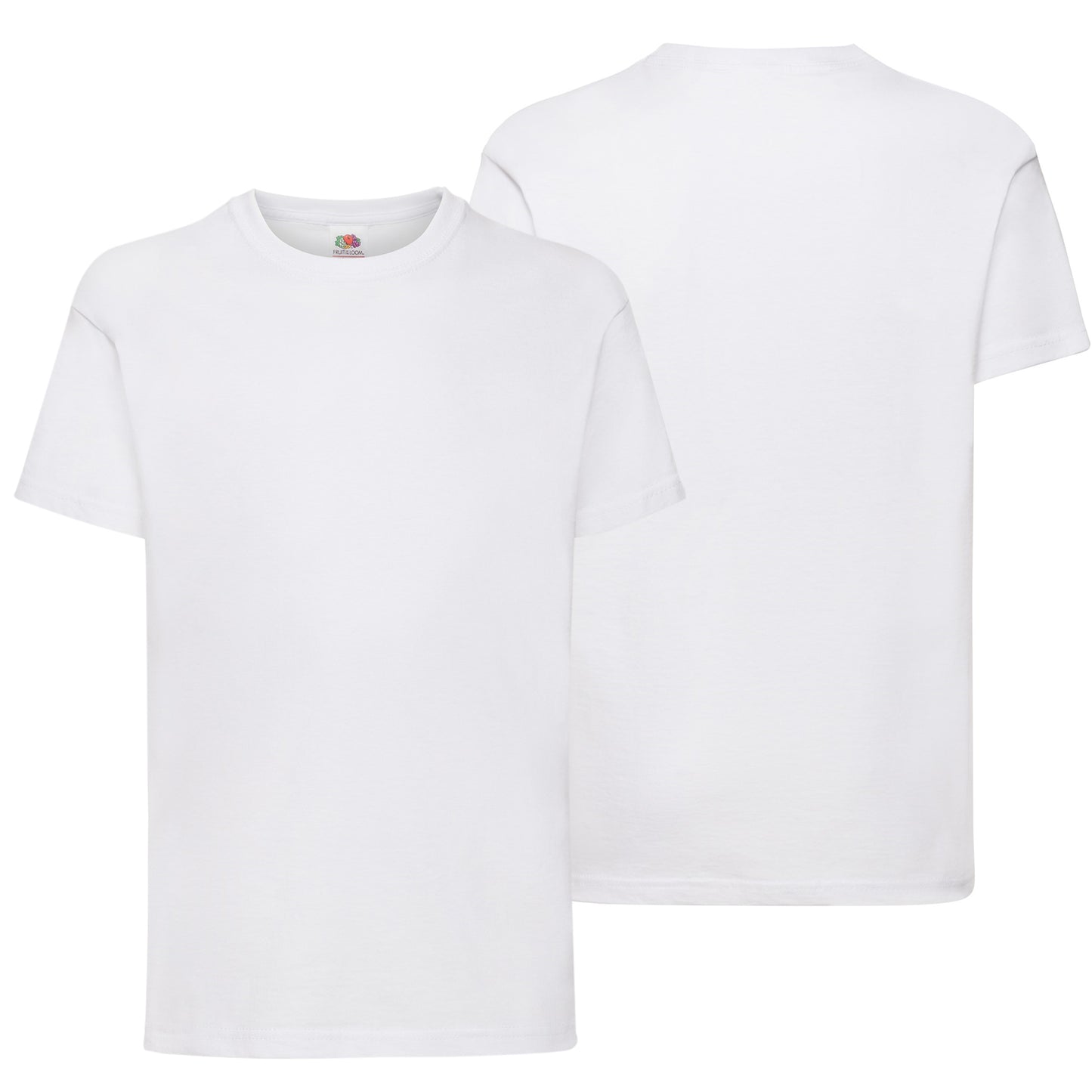 3 Pack Kids Crew Neck Short Sleeve T Shirts Cotton Rich Plain Valueweight Top 3 to 15 Years