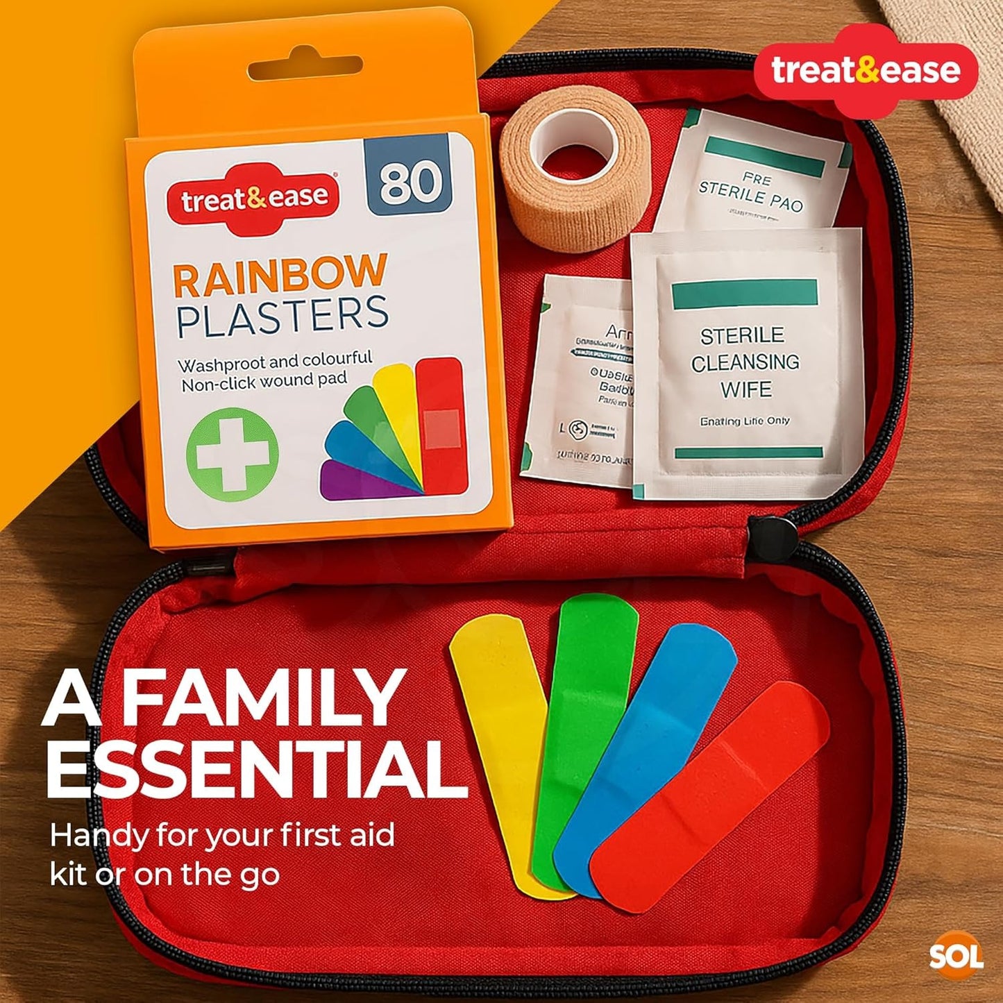HiFEN® Children's Kids Plasters – Pack of 120 Assorted Sizes & Fun Designs – Waterproof, Skin-Friendly Adhesive Bandages for Cuts, Scrapes & Wounds – Ideal for Home, School & First Aid Kits