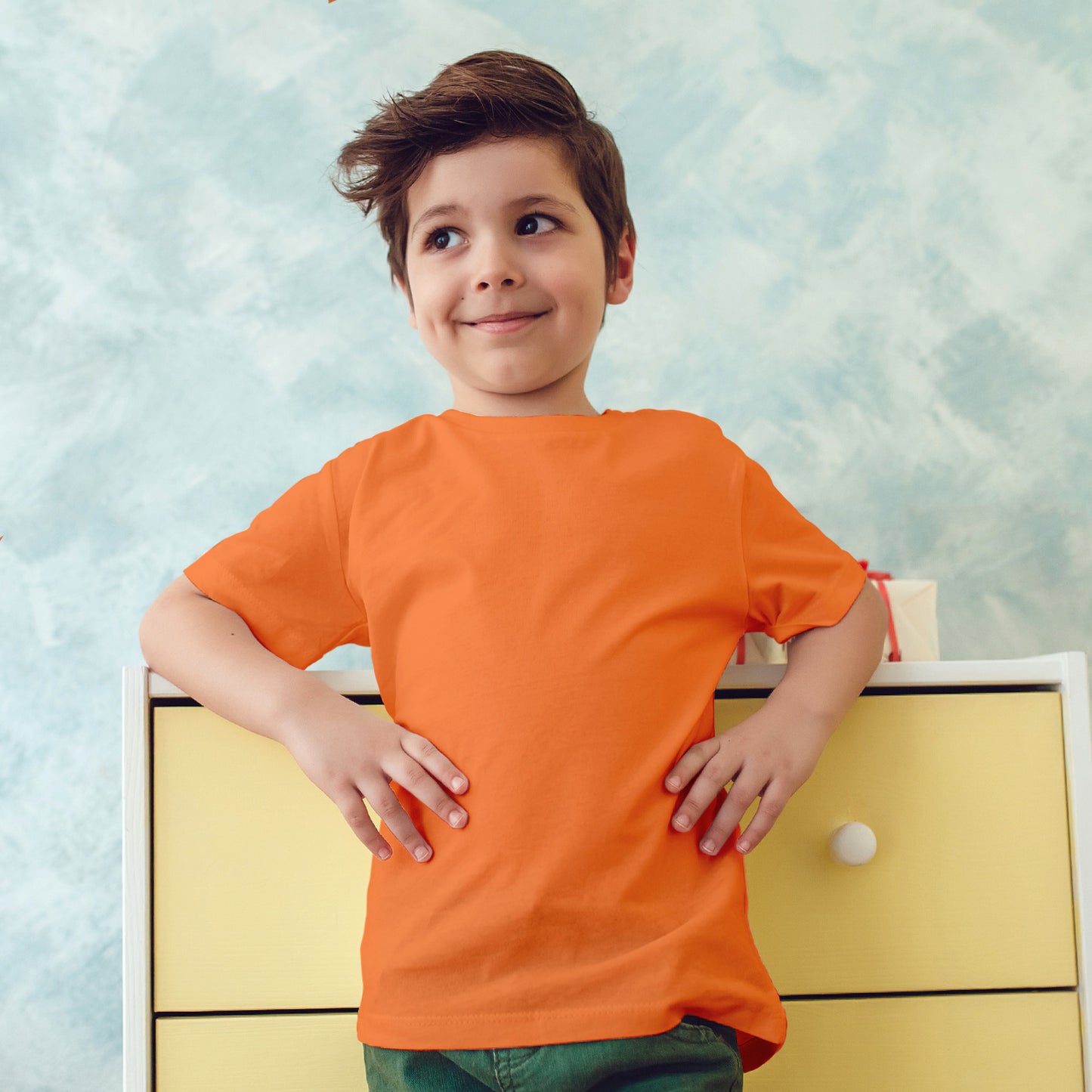 HiFEN® Kids Crew Neck Short Sleeve T Shirts Cotton Rich Plain Classic Fit Value weight Casual Top 3 to 15 Years 3 Pack