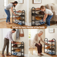 Metal Shoe Rack 4 Tiers – Adjustable Shoe Storage Organiser Shelf for Entryway, Hallway & Bedroom | Space-Saving Free-Standing Shoe Stand with Large Capacity Durable – Easy Assemble Shoe Storage Rack