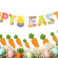 HiFEN® Easter Decorations, Happy Easting Banner with Carrots, Easter Bunting, Egg Hunt Banner, Happy Easter Sign, Party Props & Outdoor Décor, Home Decorations