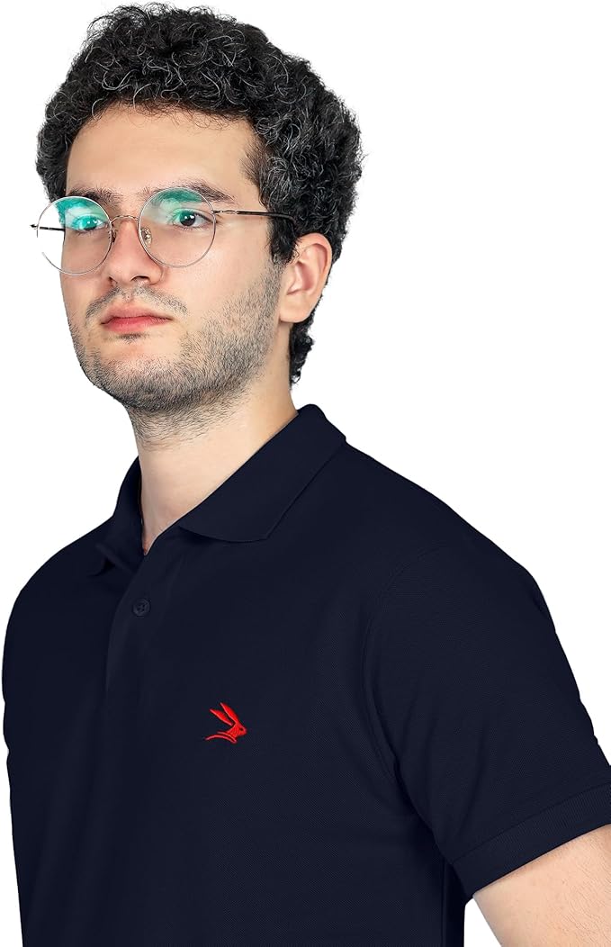 LEPUS Mens Adult Combed Cotton Polo Shirts