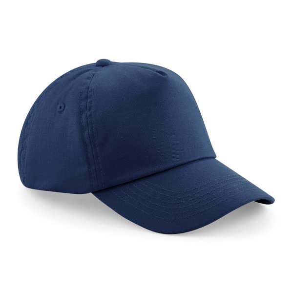 Unisex Kids 5 Panel Pre-Curved Plain Adjustable Baseball Cap