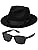 HiFEN® Blues Hat and Sunglasses Set – Unisex Adult Fancy Dress Accessory for Parties, Halloween, Tribute Shows, and Themed Events