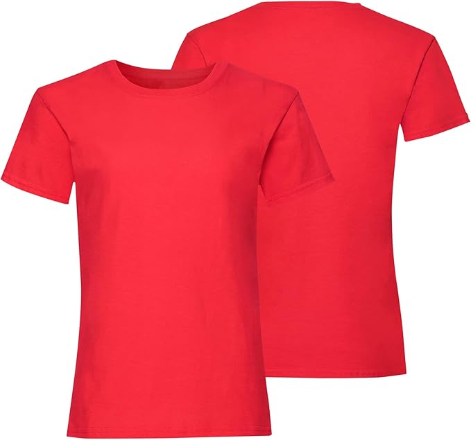 HiFEN® Kids Crew Neck Short Sleeve T Shirts Cotton Rich Plain Classic Fit Value weight Casual Top 3 to 15 Years 3 Pack