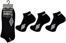 Load image into Gallery viewer, Umbro - 12 pairs Men&#39;s Sport Trainer Performance Socks - UK 6-11
