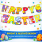 HiFEN® Easter Decorations, Happy Easting Banner with Carrots, Easter Bunting, Egg Hunt Banner, Happy Easter Sign, Party Props & Outdoor Décor, Home Decorations