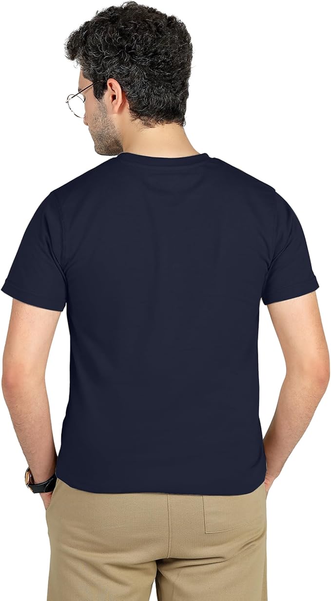 LEPUS Men’s Combed Cotton Crew Neck T-Shirt – Soft & Fitted