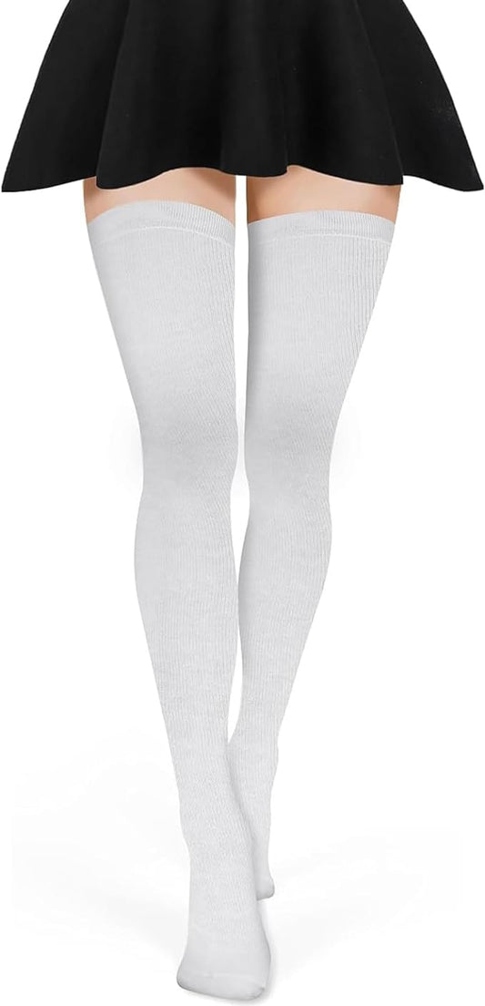 Women’s Extra Long Thigh High Cotton Socks – Over Knee Boot Stockings