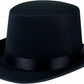 Adult Black Satin Victorian Top Hat – Costume & Party Accessory