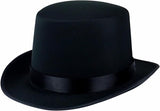 Adult Black Satin Victorian Top Hat – Costume & Party Accessory